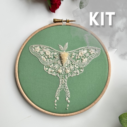 Vintage Moth Embroidery Kit