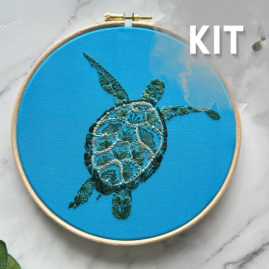Turtle Time Embroidery Kit