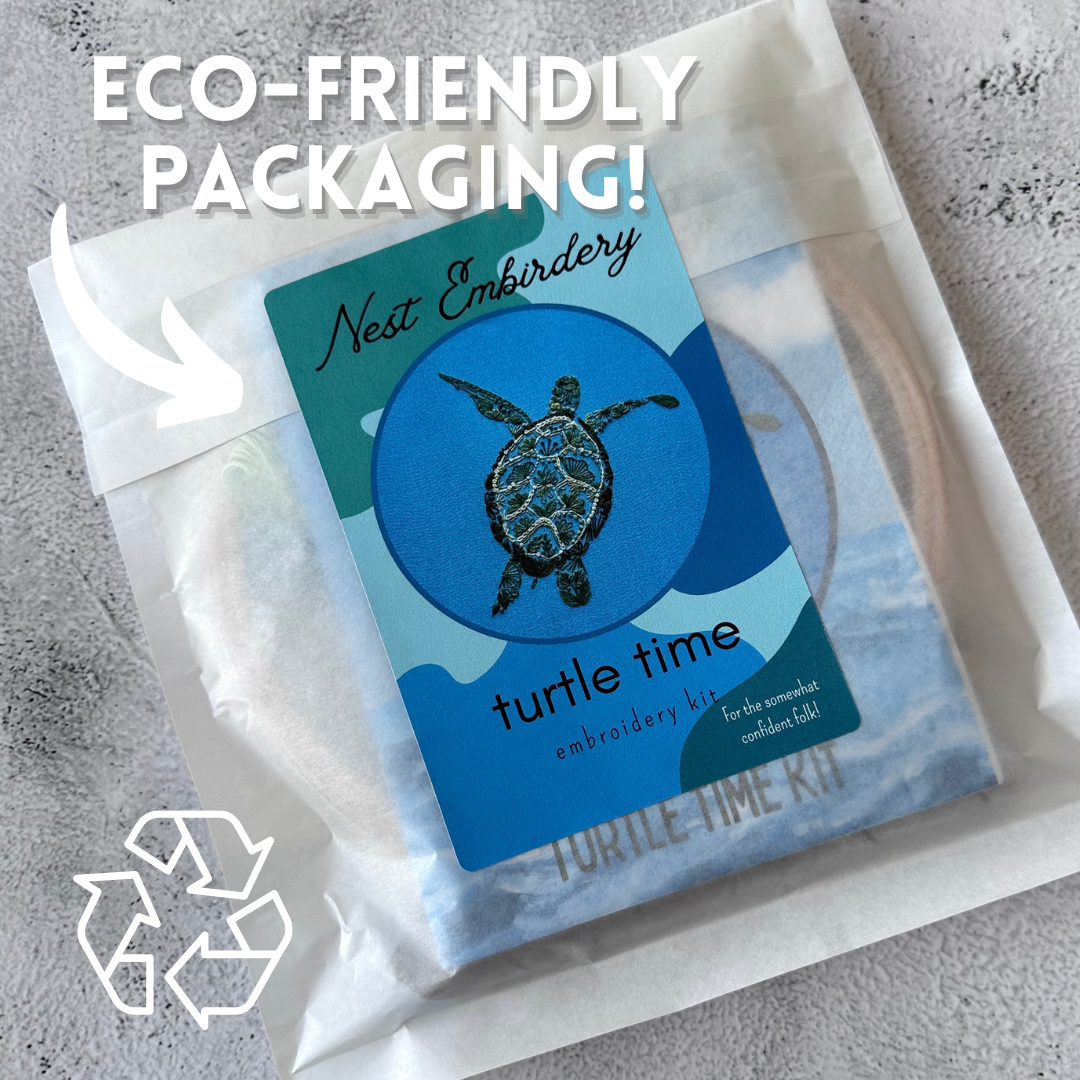Turtle Time Embroidery Kit