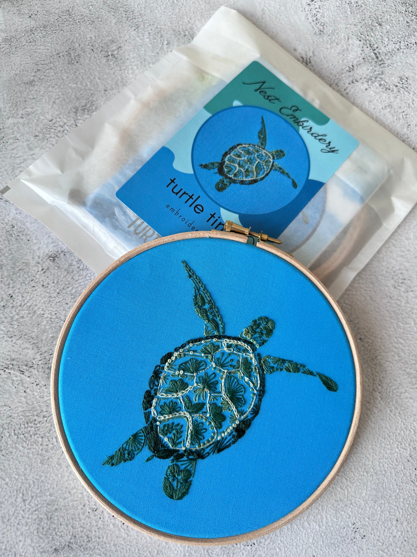 Turtle Time Embroidery Kit