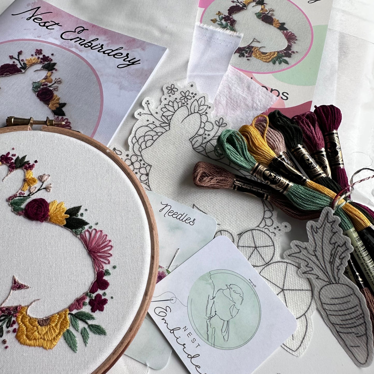 Spring Hops Embroidery Kit