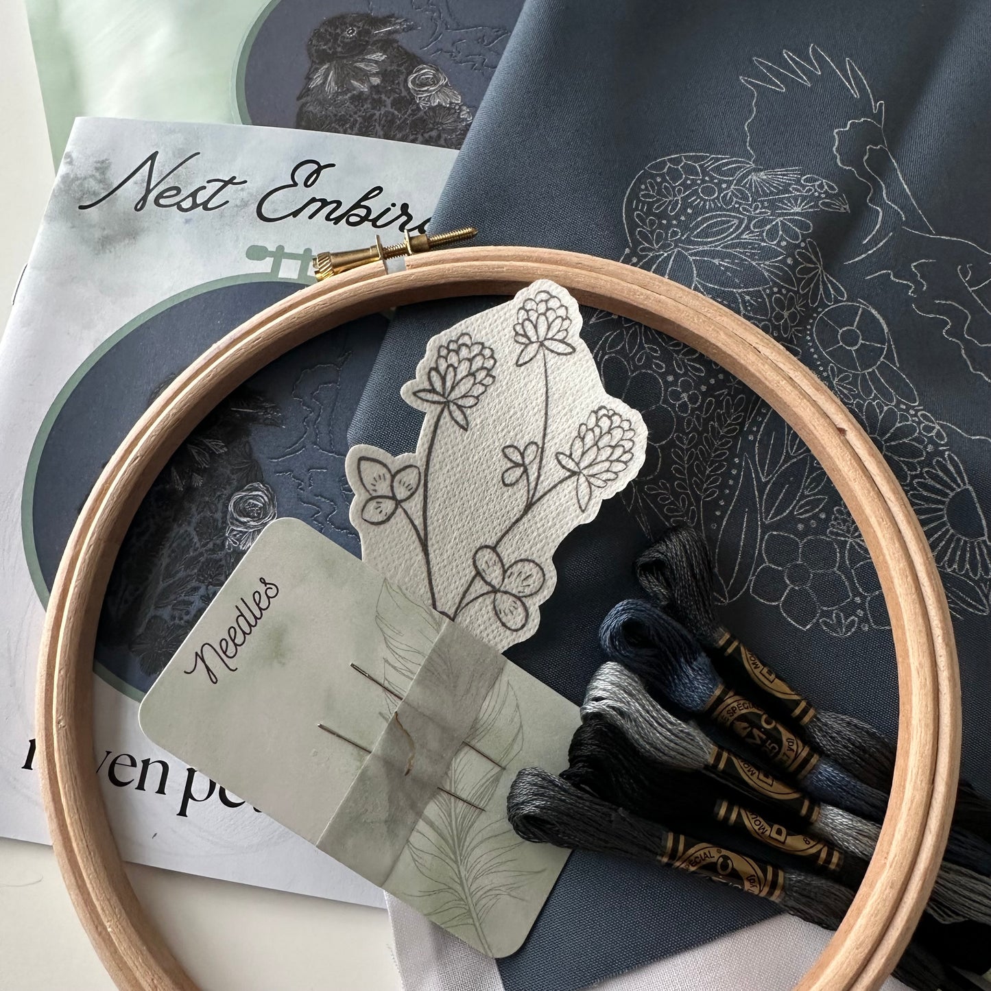 Raven Petals Embroidery Kit