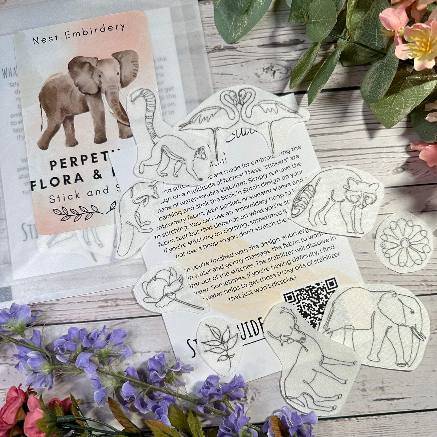 Perpetual Flora and Fauna- Stick & Stitch Pack