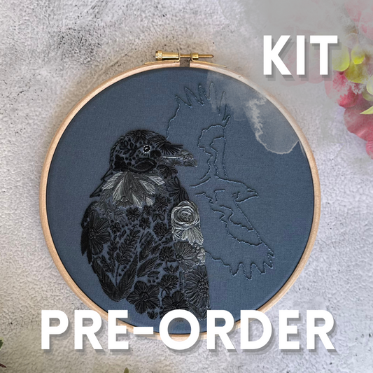 Raven Petals Embroidery Kit PRE-ORDER