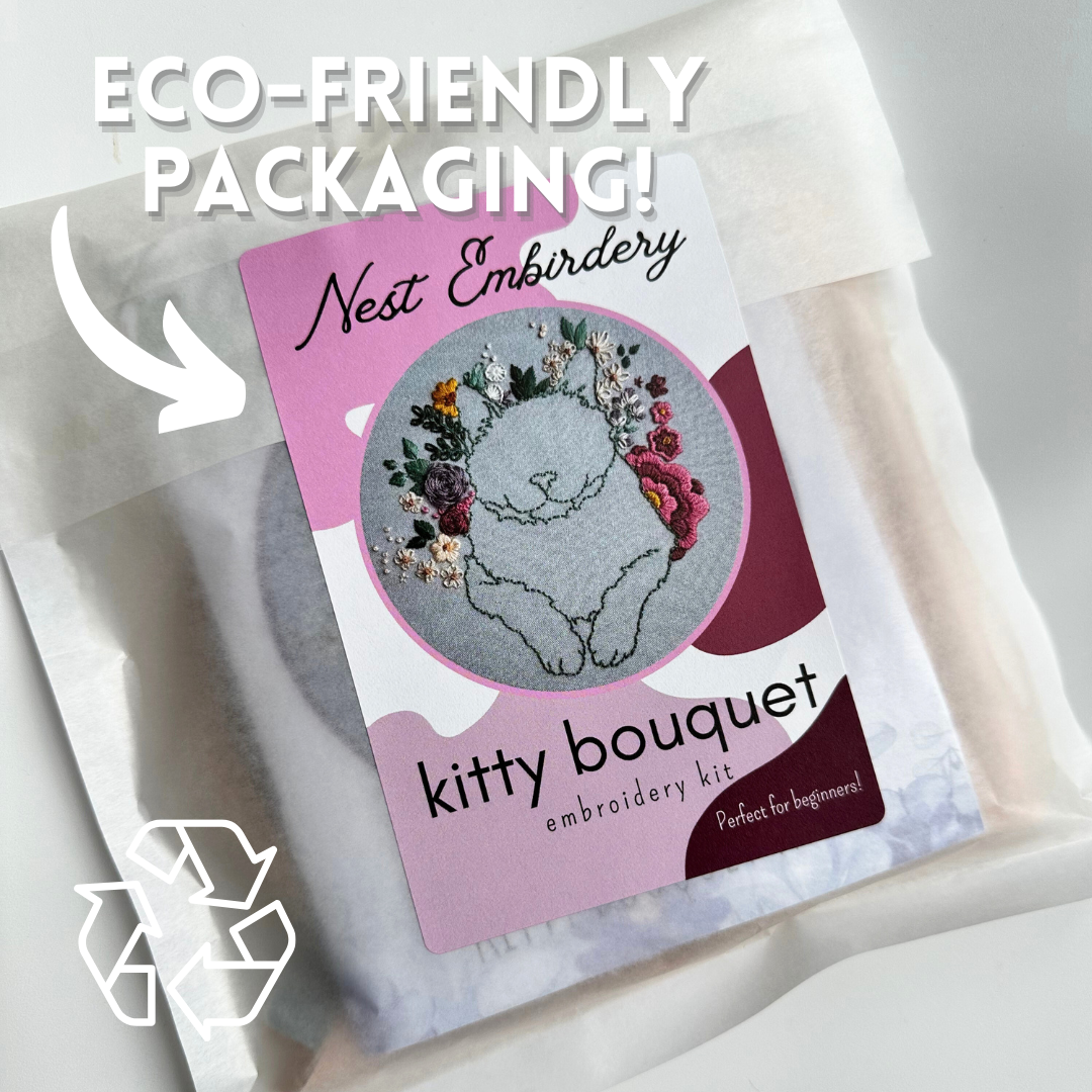 Kitty Bouquet Embroidery Kit