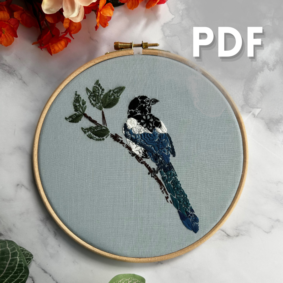 Black-Billed Magpie PDF Pattern