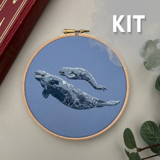 Baby Beluga Embroidery Kit