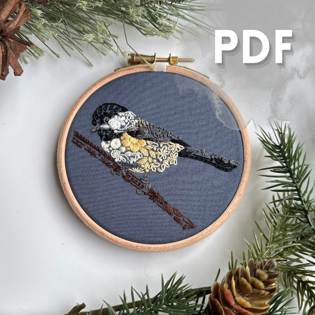 Chickadee-dee PDF Pattern – Nest Embirdery