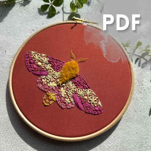 Rosy Maple Moth PDF Pattern