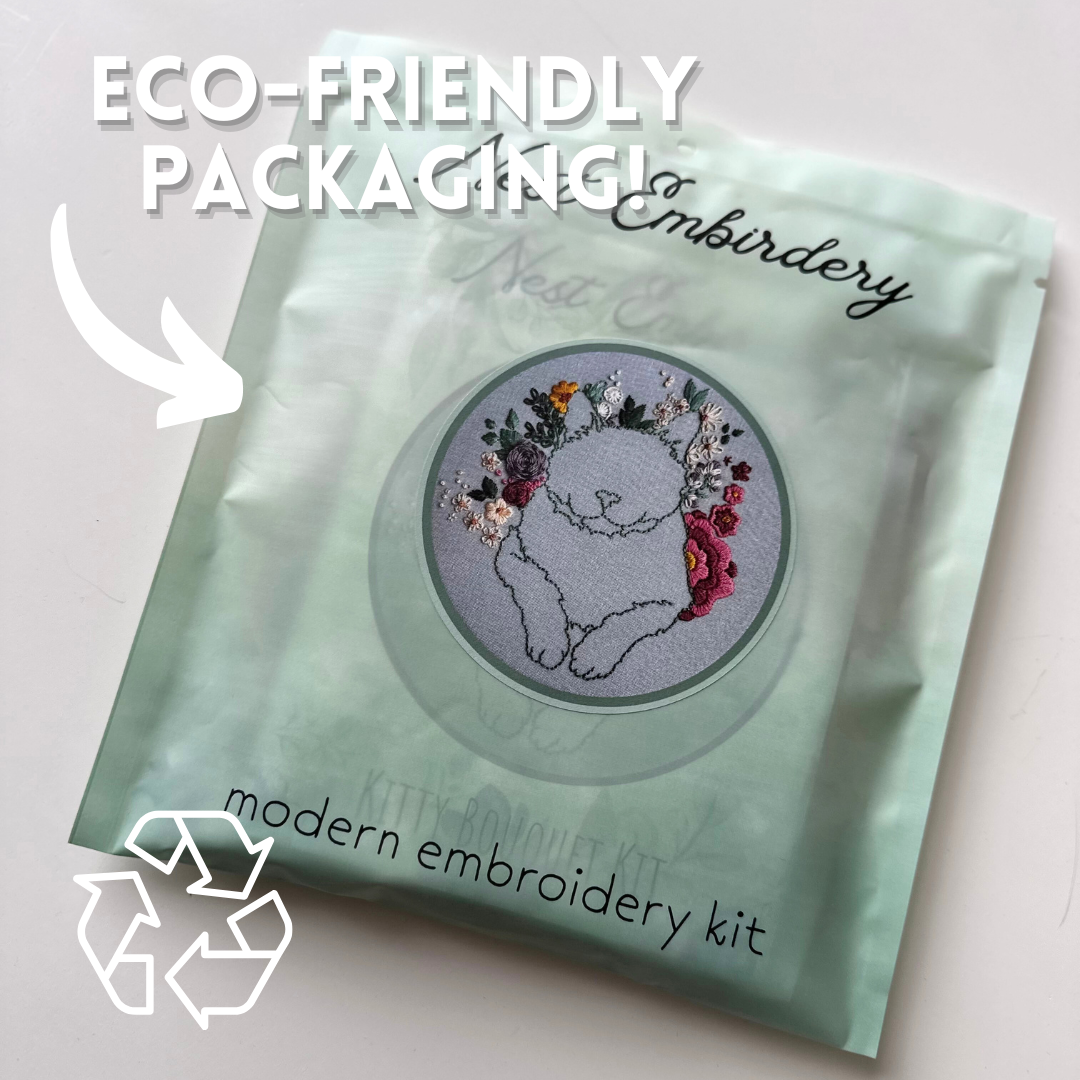 Kitty Bouquet Embroidery Kit