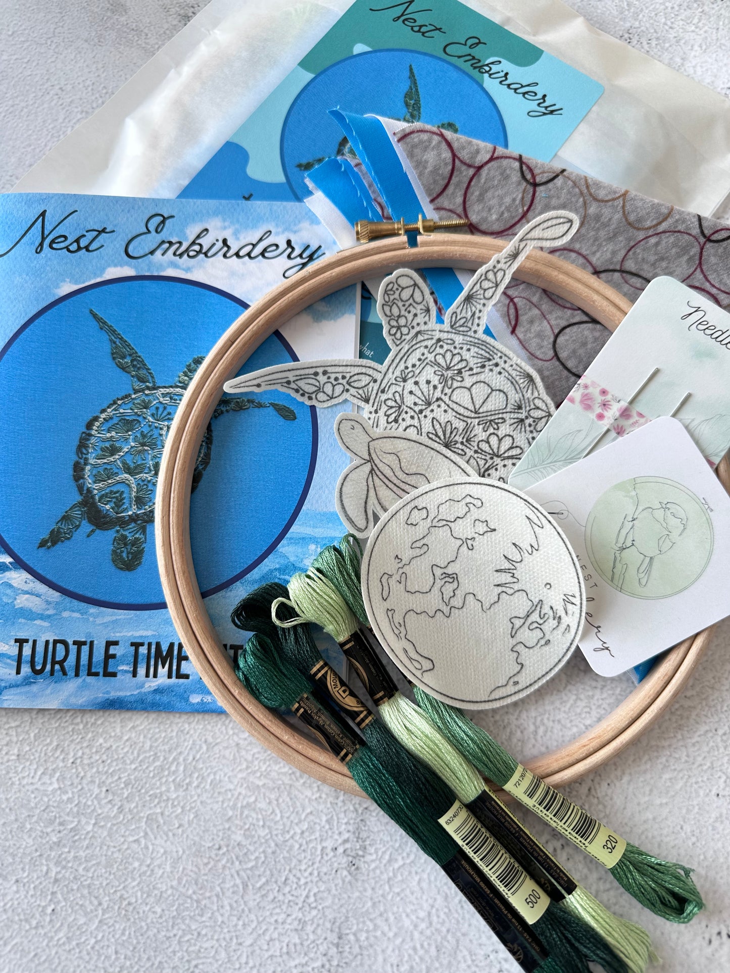 Turtle Time Embroidery Kit