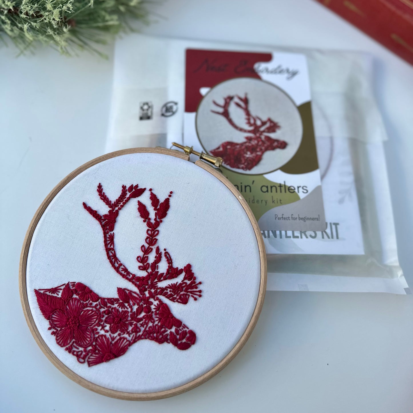 Bloomin' Antlers Embroidery Kit