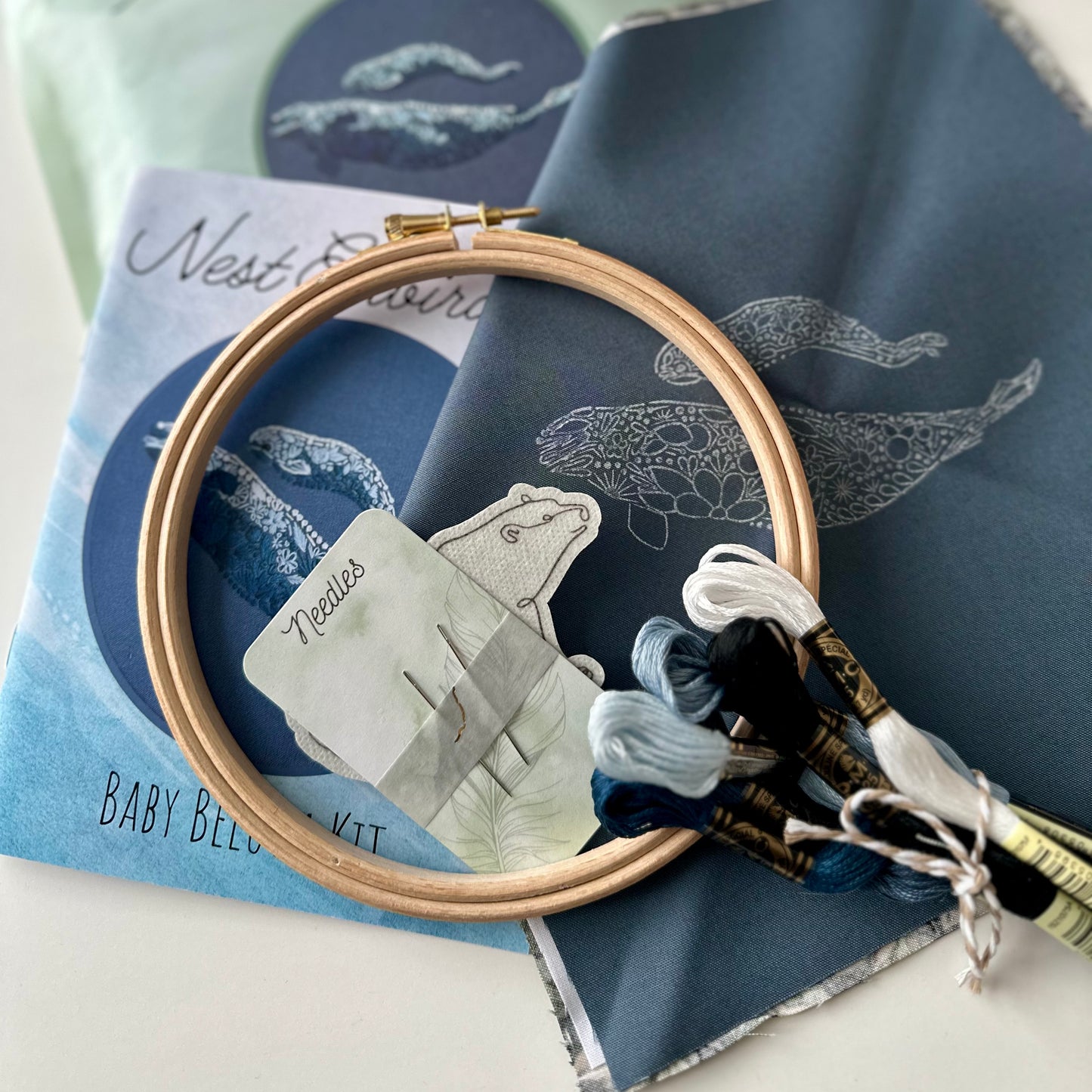 Baby Beluga Embroidery Kit