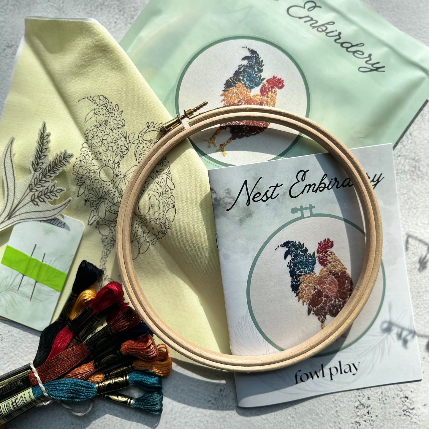 Fowl Play Embroidery Kit