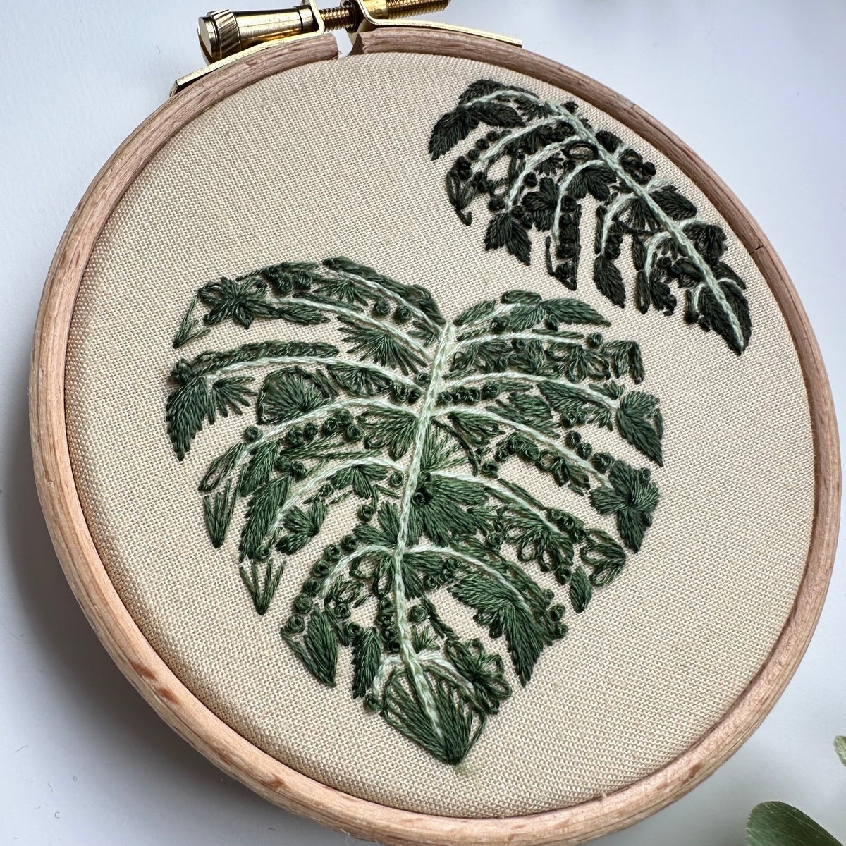 Monstera Mini Pattern Mighty Monstera PDF Pattern – Nest Embirdery