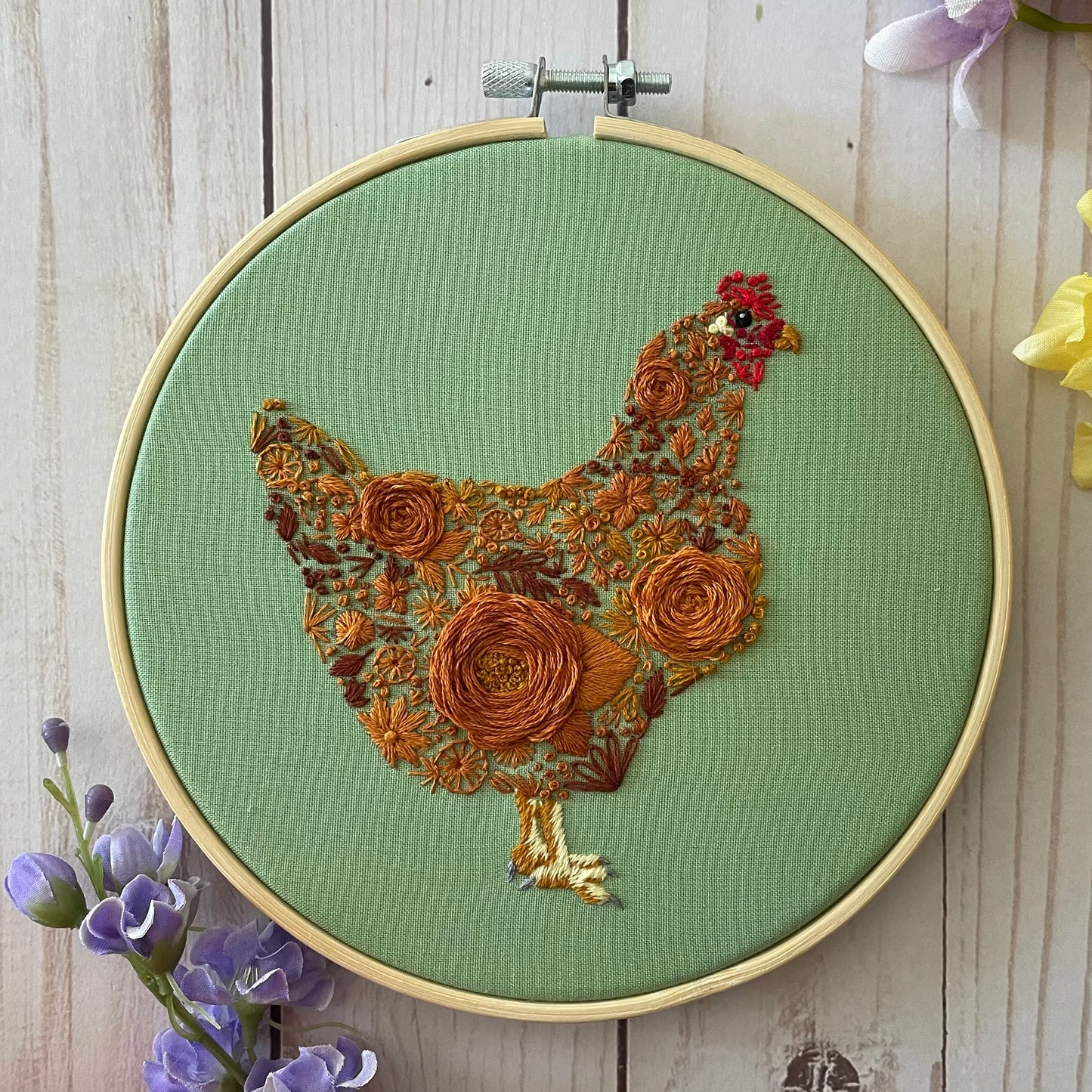 Floral Chicken PDF Pattern