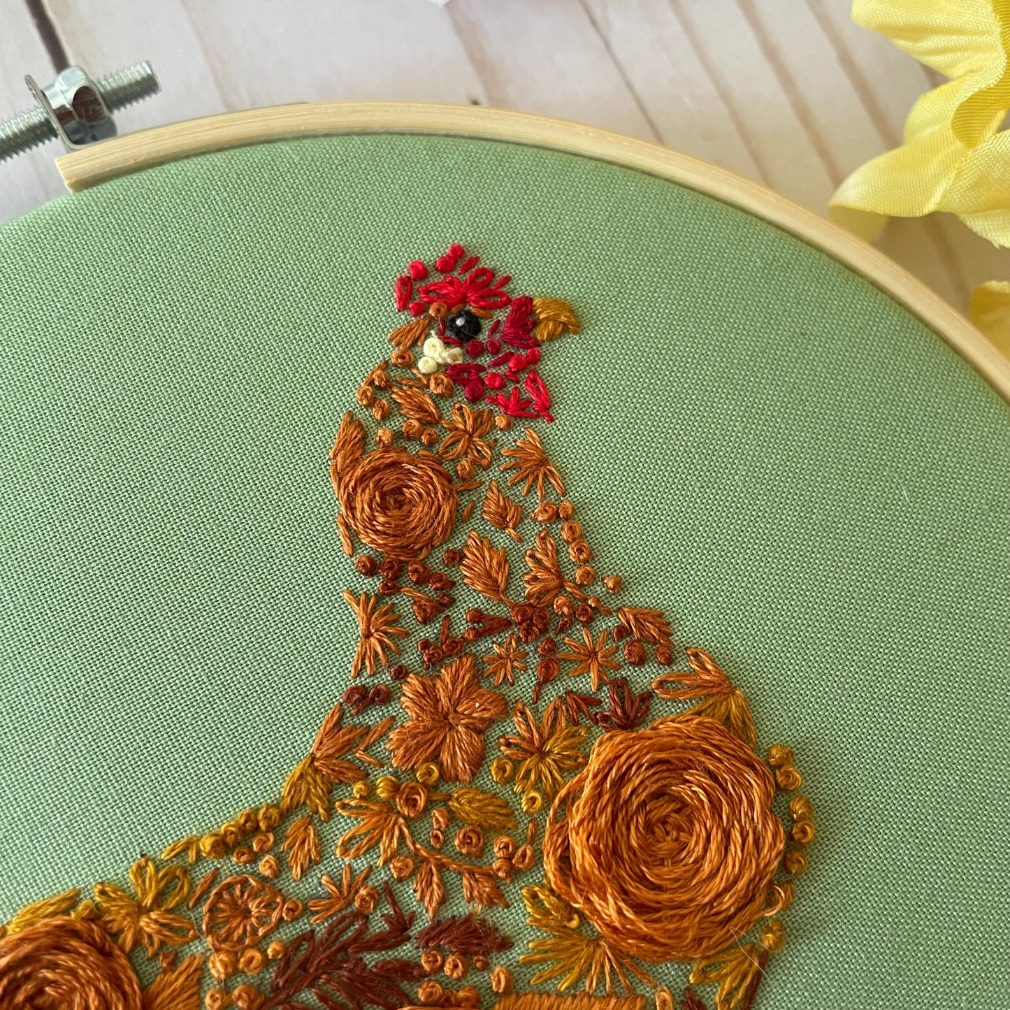 Floral Chicken PDF Pattern