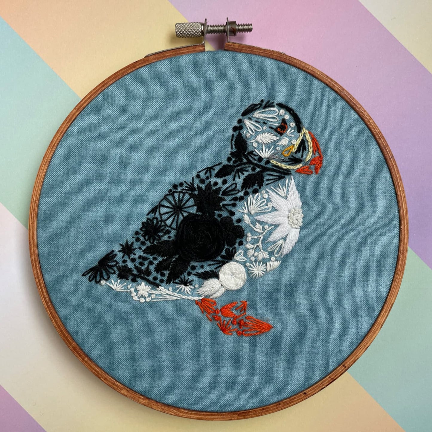 Floral Puffin PDF Pattern