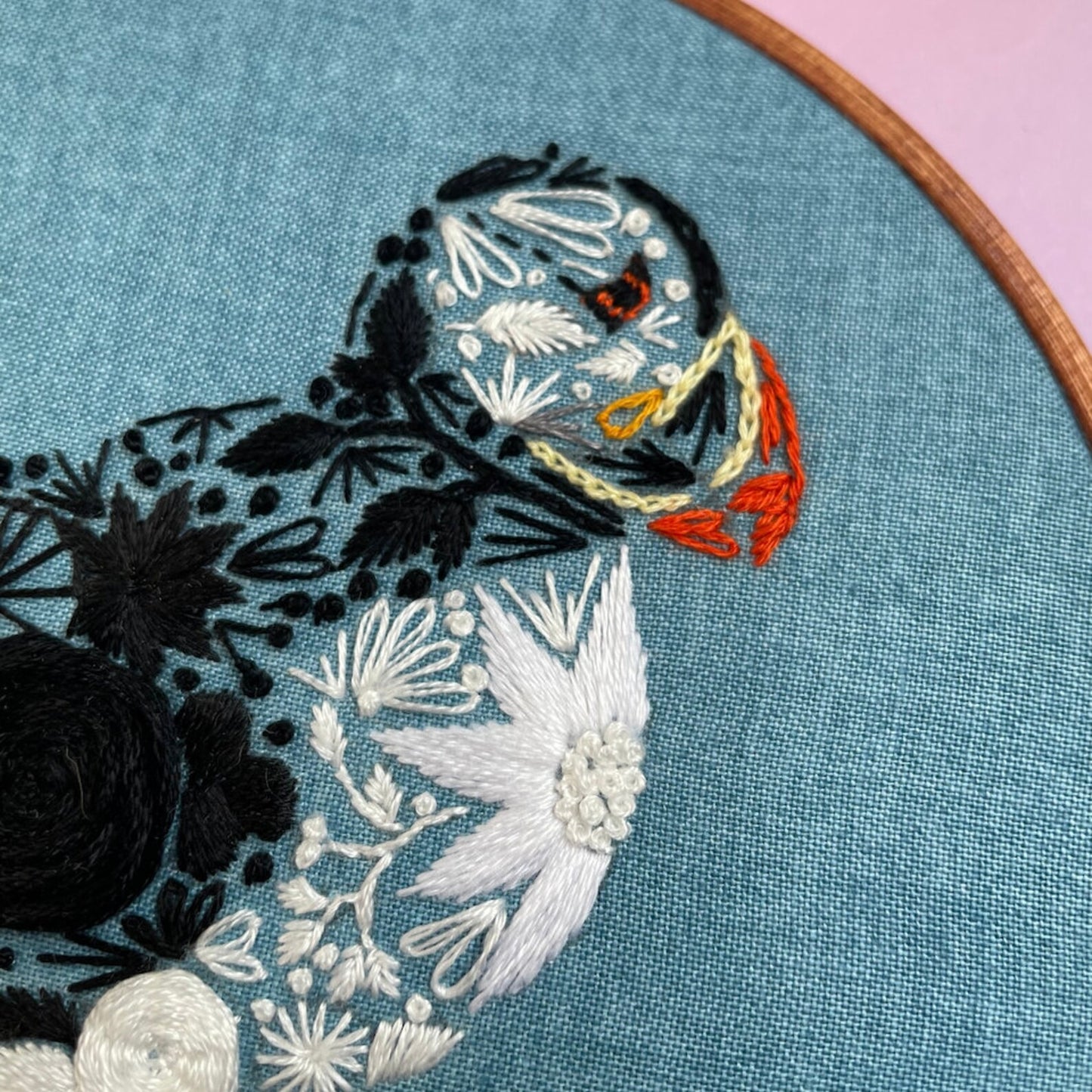 Floral Puffin PDF Pattern