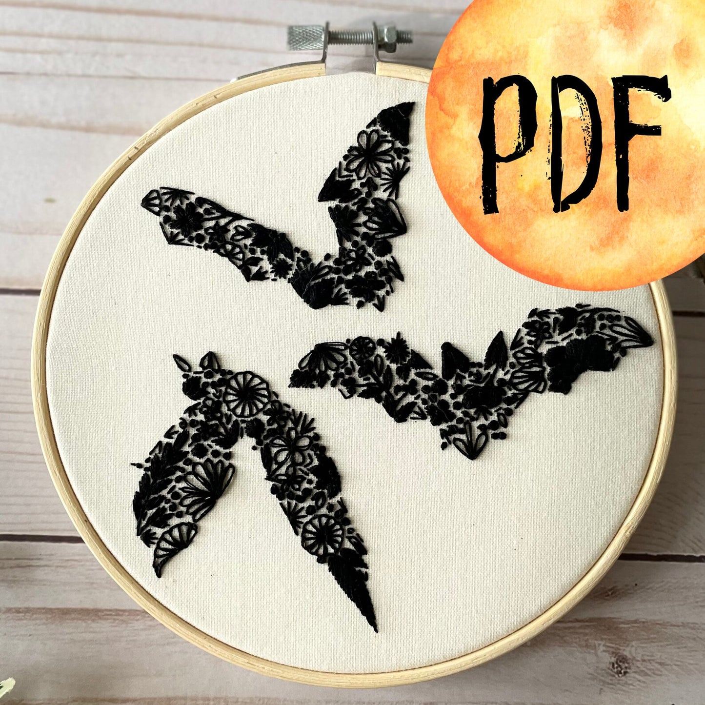 Floral Bats PDF Pattern